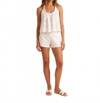 ADA KAMARA Laura Eyelet Embroidered Shorts In White