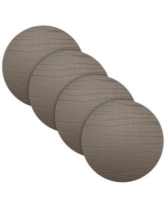Fortessa Set Of 4 Strata Round Leather Placemats