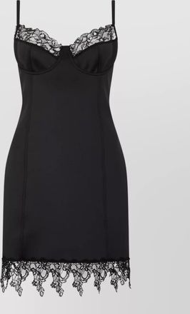 Blumarine short lingerie dress lace trim detail