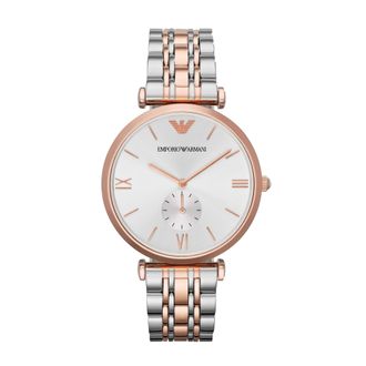 Emporio Armani Womens Mens Watch AR1677 - Silver & Gold