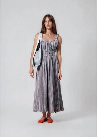FRNCH Obea Midi Dress In Blue Denim
