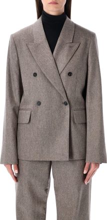 Loulou Studio Loulou De Saison Gina Wool-blend Double-breasted Flannel Jacket