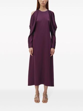 SIMKHAI Lovisa cold-shoulder midi dress - Purple