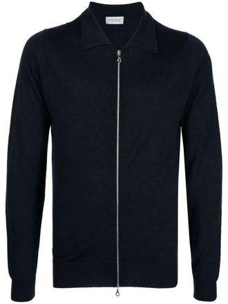 John Smedley Cardigan Alston Con Zip-Uomo