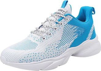 Generic Trainers Mens Running Shoes Mesh Breathable Road Running Shoes Soft Sole Sports Shoes Non-Slip Trainers Fashion Walking Shoes Lace-Up Shoes Cushioning