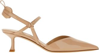 Fendi Colibr&igrave; Slingback Pomp - Dames - Schoenen - Beige - Maat: 37 EU Leer