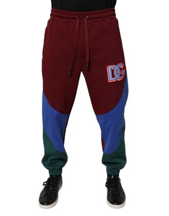 Dolce & Gabbana Multicolor Cotton Men Jogger Sweatpants Pants Polyester