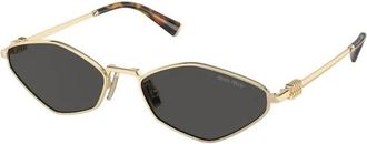 Miu Miu Authentieke Zvn 5S0 Bril- Premium Kwaliteit! - unisex - Zonnebrillen - Geel - 56 MM - Accessoires