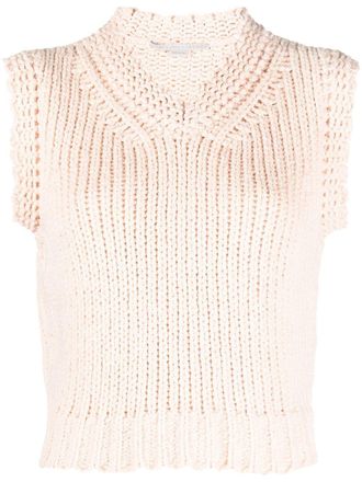 Stella McCartney Gilet con scollo a V - Rosa