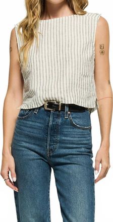 Nation Ltd Cara Tank Top In Linen Stripe