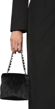 Coast Velvet Jewelled Handle Grab Bag, One Size, black