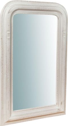 Biscottini International Biscottini - Espejo De Pared De Colgar De Madera Acabado Con Efecto Blanco Envejecido Talla Made In Italy