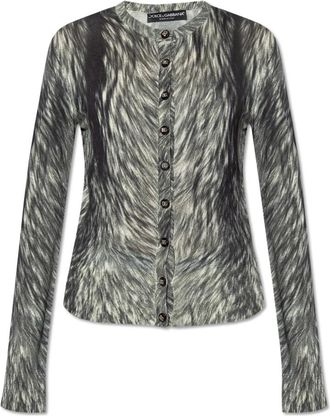 Dolce & Gabbana Zijden vest - Dames - Vesten - Grijs - XS - Leer - Truien & Vesten