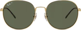 Ray-Ban RB3727D Asian Fit Polarized 001/9A Mens Sunglasses Gold Size 57