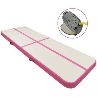 vidaXL Esterilla Inflable De Gimnasia Con Bomba Pvc Rosa 500x100x20 Cm Vidaxl