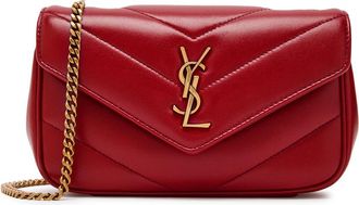 Saint Laurent Loulou Mini Quilted Leather Shoulder bag - Red - One Size