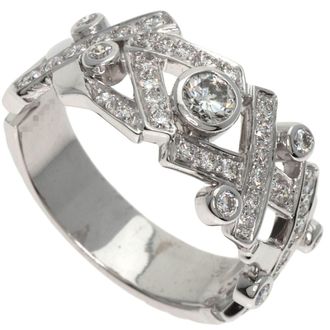 Chanel White Gold White Gold (18K) Band Ring (Pre-Owned)