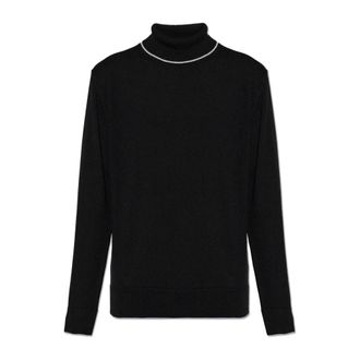 Eleventy Cashmere Knitwear, male, Black, Size: 2XL Cashmere Turtleneck