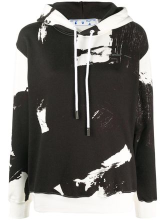 Off-white painted hoodie - women - Cotton - S