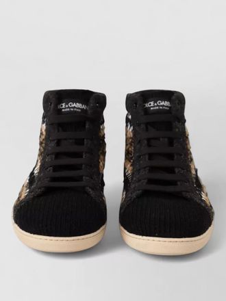 Dolce & Gabbana plaid high-top sneakers