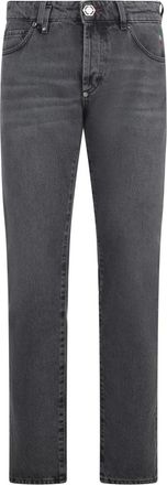 Philipp Plein Basic Straight Cut Jeans - Heren - Slim Fit Jeans - Grijs - W30 - Katoen - Jeans