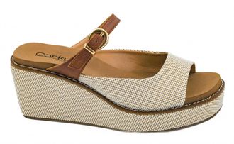 Corkys Footwear Womens Treat Yourself Wedge Sandals In Bourbon Combo