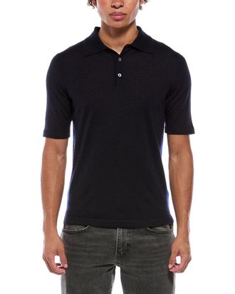 Isaia Cashmere & Silk-Blend Polo Sweater