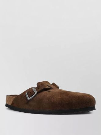 Birkenstock suede mule slippers cork sole platform