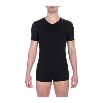 Dirk Bikkembergs Camiseta cl&aacute;sica de algod&oacute;n con cuello en V - Underwear - Hombre - Negro - S