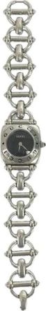 Gucci Pre-owned Horsebit Roestvrij staal Quartz Polshorloge - Dames - Vintage Horloges - Grijs - ONE Size - Vintage