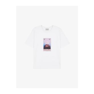 Walk In Paris T-Shirts, male, White, Size: XL Giacca di pelle T-shirt