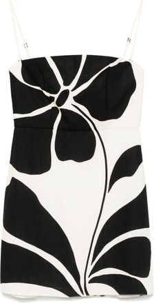 Cala de la Cruz Roma Mini Dress - Womens - Linen/Flax/Cotton