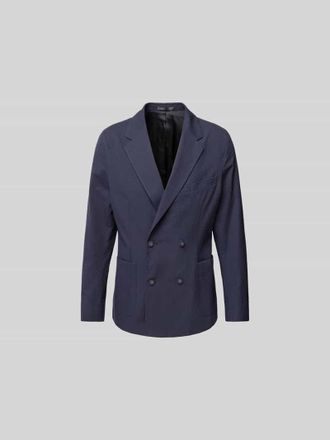 Officine G&eacute;n&eacute;rale Regular Fit Sakko aus reiner Baumwolle in Marine, Gr&ouml;&szlig;e 46