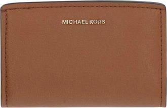Michael Kors Bryant Medium Pebbled Leather Wallet - Dames - Portefeuilles - Bruin - ONE Size - Leer - Accessoires