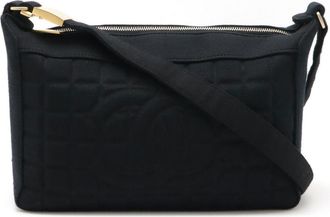 Chanel Cotton Jersey Leather Shoulder Bag