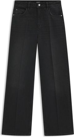 BOSS Grey boyfriend-fit jeans in rigid denim