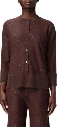 KANGRA Cardigan - Dames - Vesten - Bruin - L - Truien & Vesten