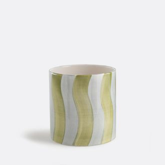 La Redoute Interieurs Bloempot met strepen van geglazuurd keramiek, diameter 14 cm, TOUMA