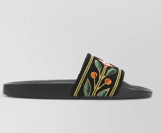 Casablanca embroidered terry slider sandals