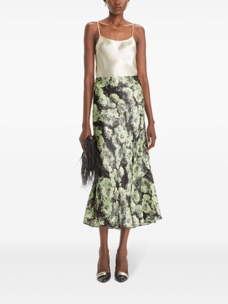 Tory Burch Floral Printed Skirt - Black