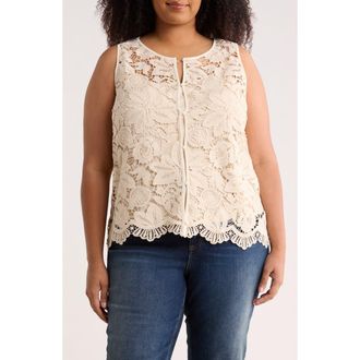 Vince Camuto Lace Vest in Soft Cream at Nordstrom, Size 2 X