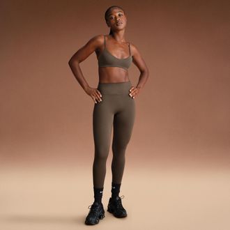 Nike Womens SKIMS Matte High-Waisted 26 Leggings in Brown | BOLEG7005W-DSP