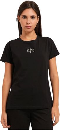 A|X Armani Exchange Mujer, Camisetas, Negro, Talla: XL