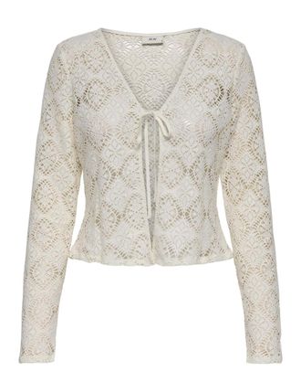 Jacqueline de Yong JdY Womens Jdyeva EVA L/S V-Neck Cardigan JRS Dia, Cloud Dancer, L