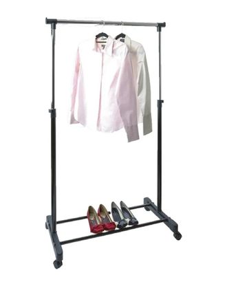 J&V Textiles Double Rod Clothing Garment Rack