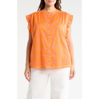 Sugarlips Donna Dot Top in Orange-Pink at Nordstrom, Size 1 X