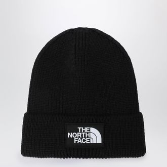 The North Face Berretto nero con patch logo