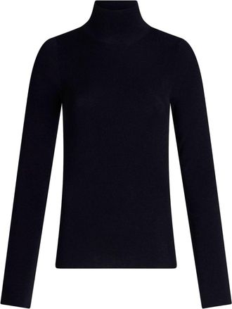 Etro high-neck wool jumper - women - Wool - 40 - Blue