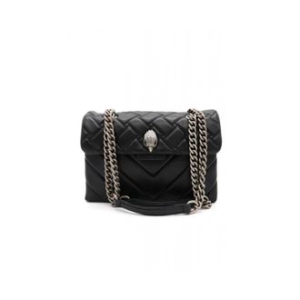 Kurt Geiger Tassen, Dames, Zwart, ONE Size, Leather Kensington Bag