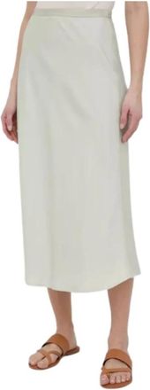 Calvin Klein Bias Cut Midi Rok - Dames - Midirokken - Groen - M - Polyester - Rokken